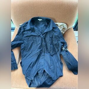 REFORMATION Black Will Oversized Shirt